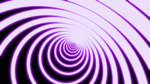 Computer generated geometric tunnel of neon circles on a black background Stock Footage 129281474