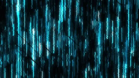 Computer generated glitch. Pixel multi-colored zigzags noise. 3d rendering video Stock Illustration