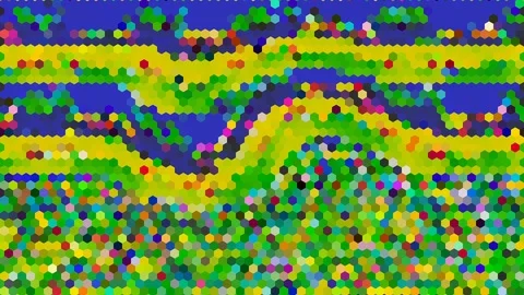 Computer generated glitched animation, iridescent data collapse imitation. 스톡 동영상 124438370
