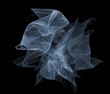 Computer generated grey fractal pattern on black as abstract background 写真素材