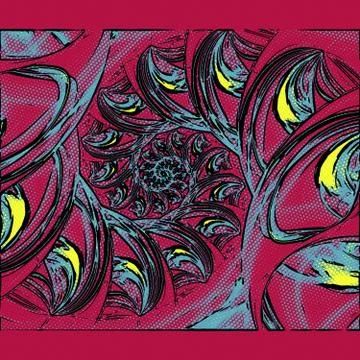 Computer generated halftone style fractal artwork Stock-Illustration