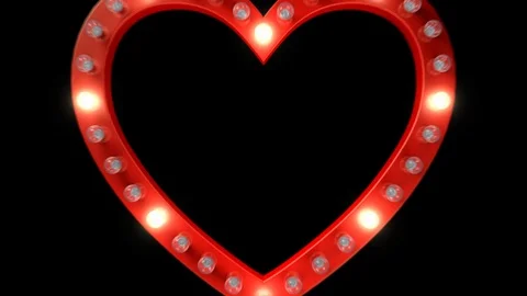 Computer generated heart shaped sign with an alpha channel Stock-Footage 116645560