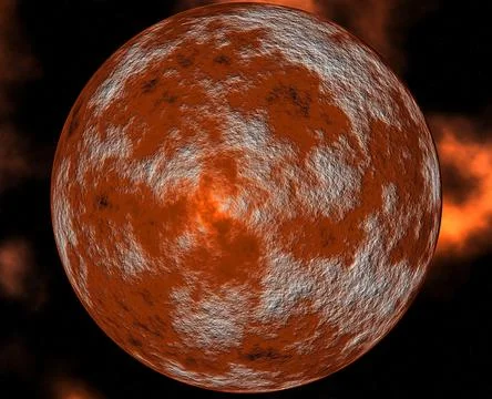 Computer generated high resolution image of planet Mars Stock Photos