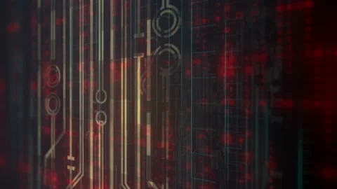 Computer generated high tech digital technology animation. 3d rendering Stock Footage 113610073