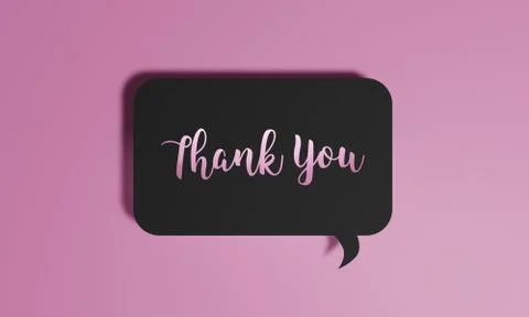 Computer generated illustration of Thank You speech bubble Stock Illustration