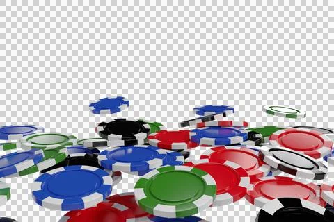 Computer generated image of 3D gambling chips Foto stock