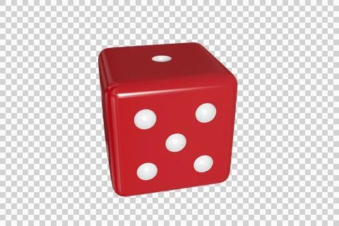 Computer generated image of 3D red dice Stock Photos