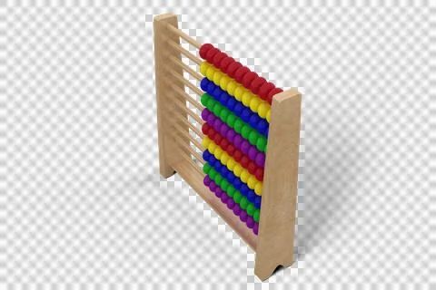 Computer generated image of abacus Illustrazione stock