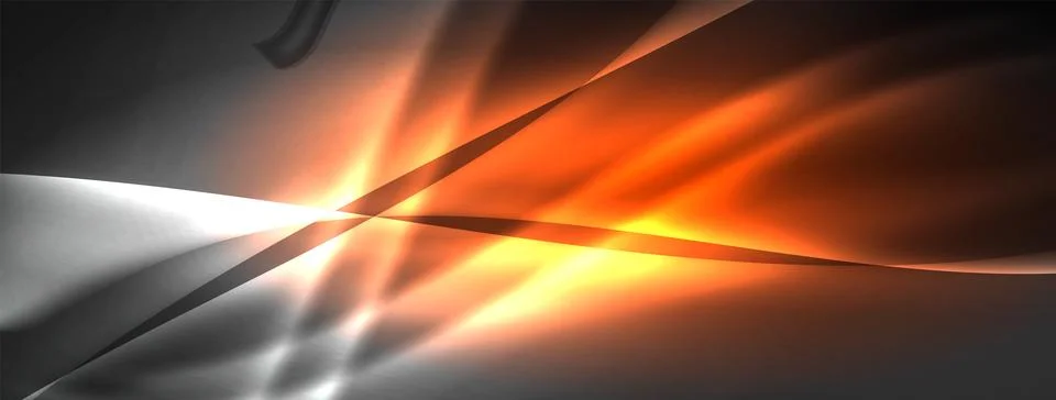 A computer generated image of amber light shining through a hole in a wall Stock Illustration
