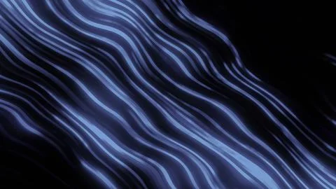 A computer generated image of a blue wave on a black background Stock Photos