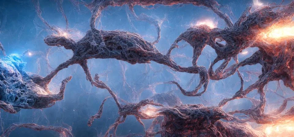 A Computer Generated Image Of A Bunch Of Strange Looking Animals, Wondrous Gr Stock Illustration