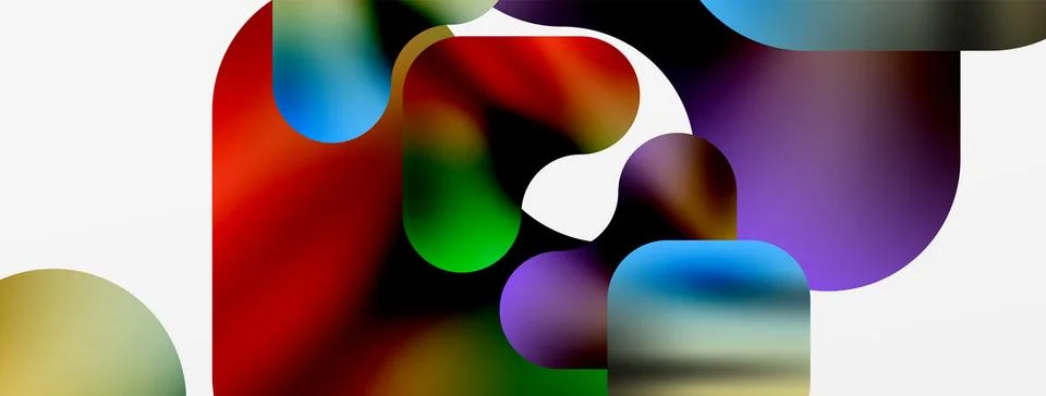 A computer generated image of a colorful abstract design Stock Illustration
