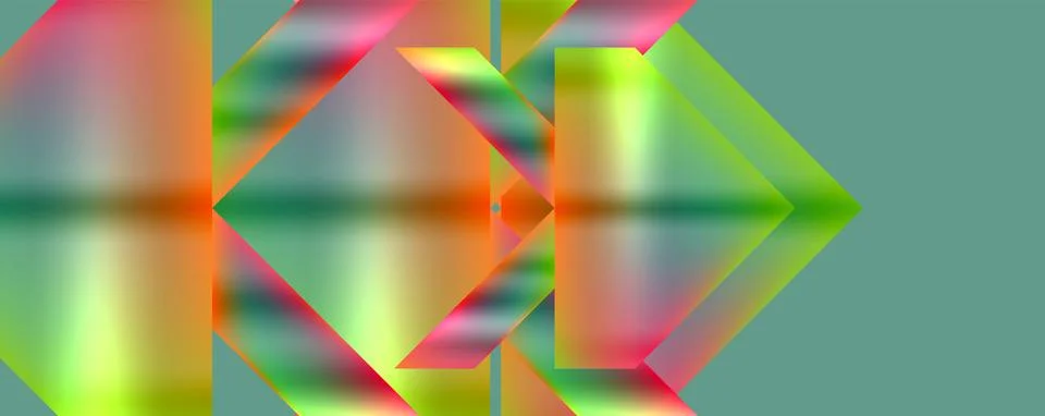 A computer generated image of a colorful geometric pattern Stock Illustration
