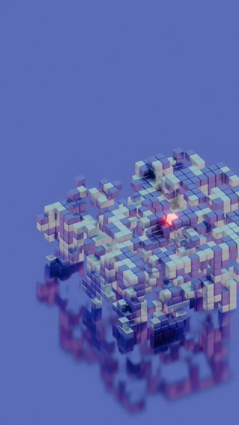 A computer generated image of a cube Video stock 309926098