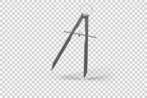 Computer generated image of drawing compass Foto stock