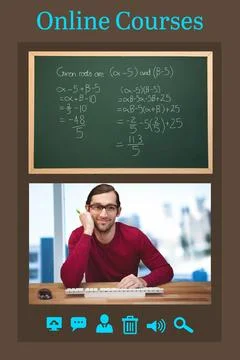 Computer generated image of e-learning interface Stock Photos