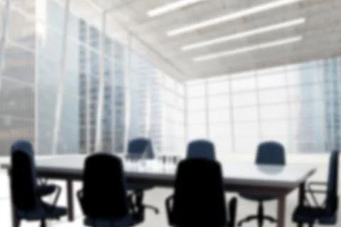 Computer generated image of empty board room Foto stock