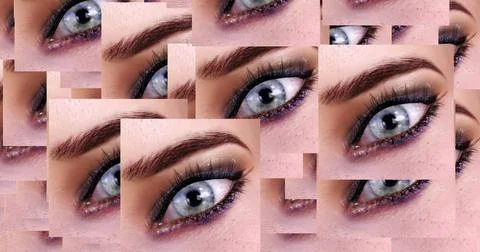 Computer generated image of female eyes Computer generated image of female... Stock Photos
