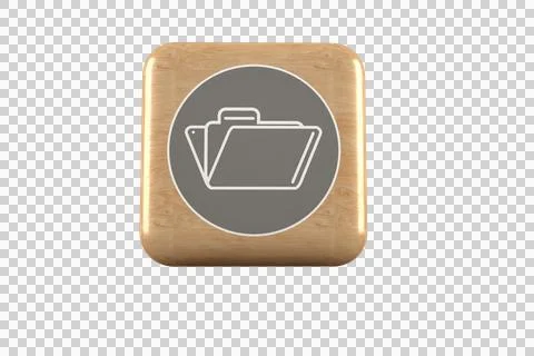 Computer generated image of file icon on brown cube Foto stock