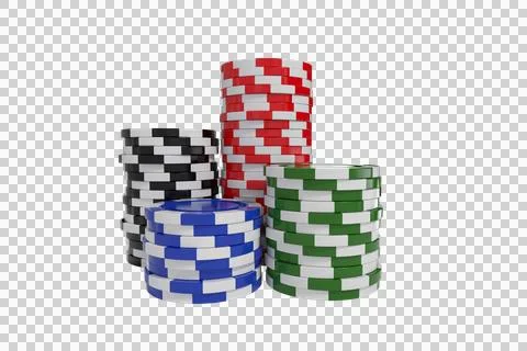 Computer generated image of gambling chips Stockillustratie
