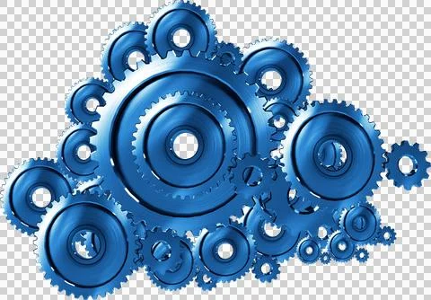 Computer generated image of gears Stock Photos