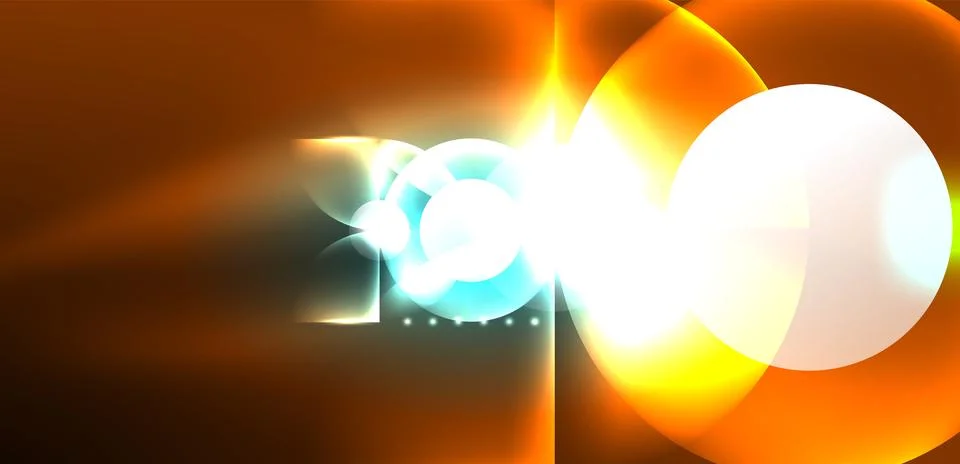 A computer generated image of a glowing circle on a brown background Stock Illustration