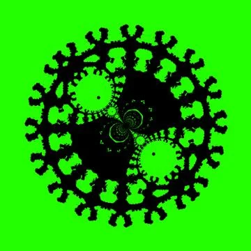 Computer generated image in high resolution. Mad modern art. Artsy virus shap Stock Illustration