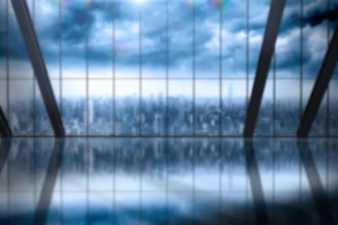 Computer generated image of metal grate at building against city Ilustración de archivo