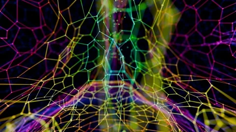 A computer generated image of a network of neurons Video stock 309945469