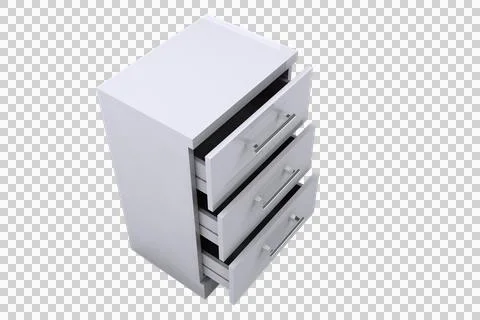 Computer generated image of open storage compartments Illustrazione stock