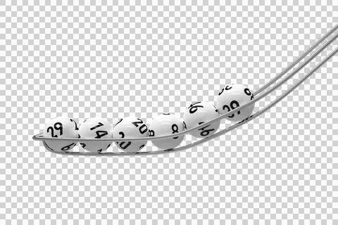 Computer generated image of pool balls on metal Stock Illustration