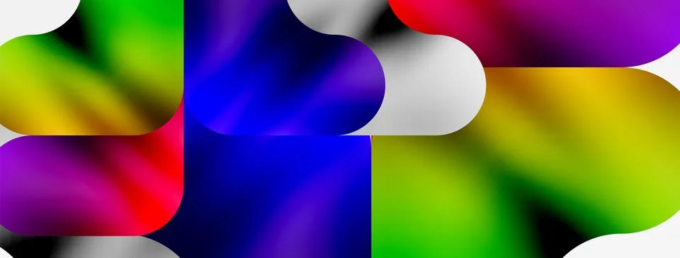 A computer generated image of a rainbow colored background Stock Illustration