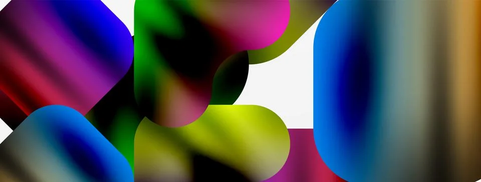 A computer generated image of a rainbow of colors on a white background Stock Illustration