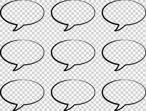 Computer generated image of speech bubbles Illustrazione stock
