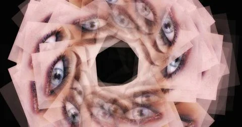 Computer generated image of surreal female eyes Computer generated image o... Stock Photos