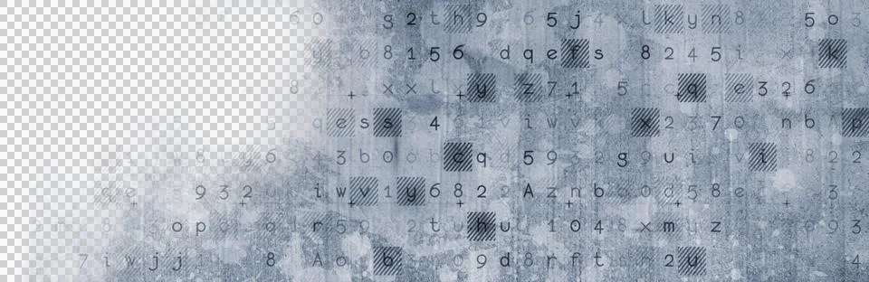 Computer generated image of text and numbers on screen Illustrazione stock