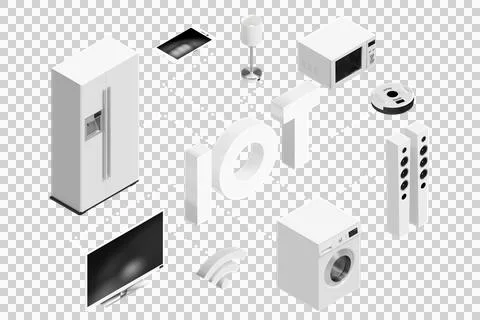 Computer generated image of text and appliances icons Illustrazione stock