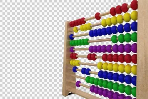 Computer generated image of toy abacus Stock Photos