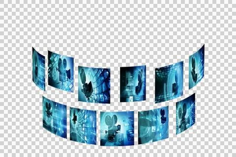 Computer generated image of various device screens Illustrazione stock