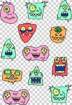 Computer generated image of various monsters Foto stock