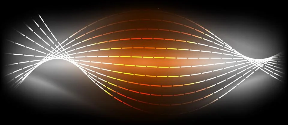 A computer generated image of a wave on a black background Stock Illustration
