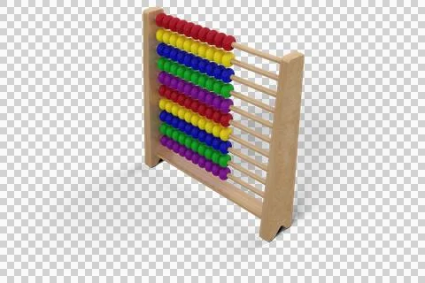 Computer generated image of wooden abacus Stock Photos