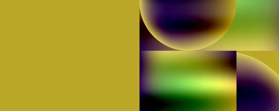 A computer generated image of a yellow , purple , and green abstract background Stock Illustration