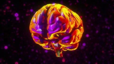 Computer generated model of artificial intelligence. 3d rendering of the Stock Illustration