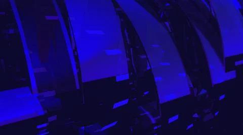 Computer generated modern abstract background of 3d glass rings. 3D rendering 库存插图