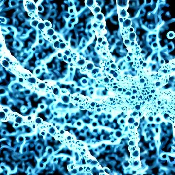 Computer generated multiple virus bacteria floating in a cellular environment Stockillustratie