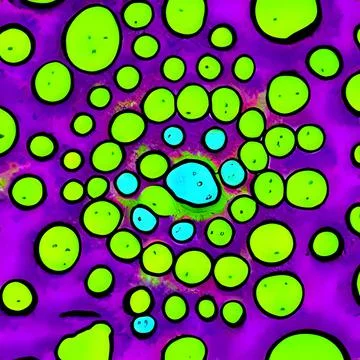 Computer generated multiple virus bacteria floating in a cellular environment Stockillustratie