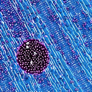 Computer generated multiple virus bacteria floating in a cellular environment Stockillustratie