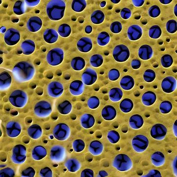 Computer generated multiple virus bacteria floating in a cellular environment Stock Illustration