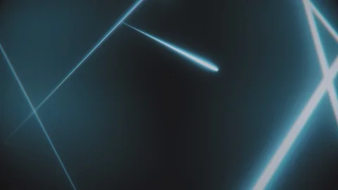 Computer generated neon triangles tunnel on a black background consisting of Stock Footage 129281262